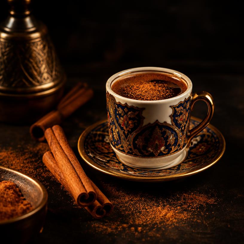 Original Charcoal-Roasted Turkish Coffee with Cinnamon