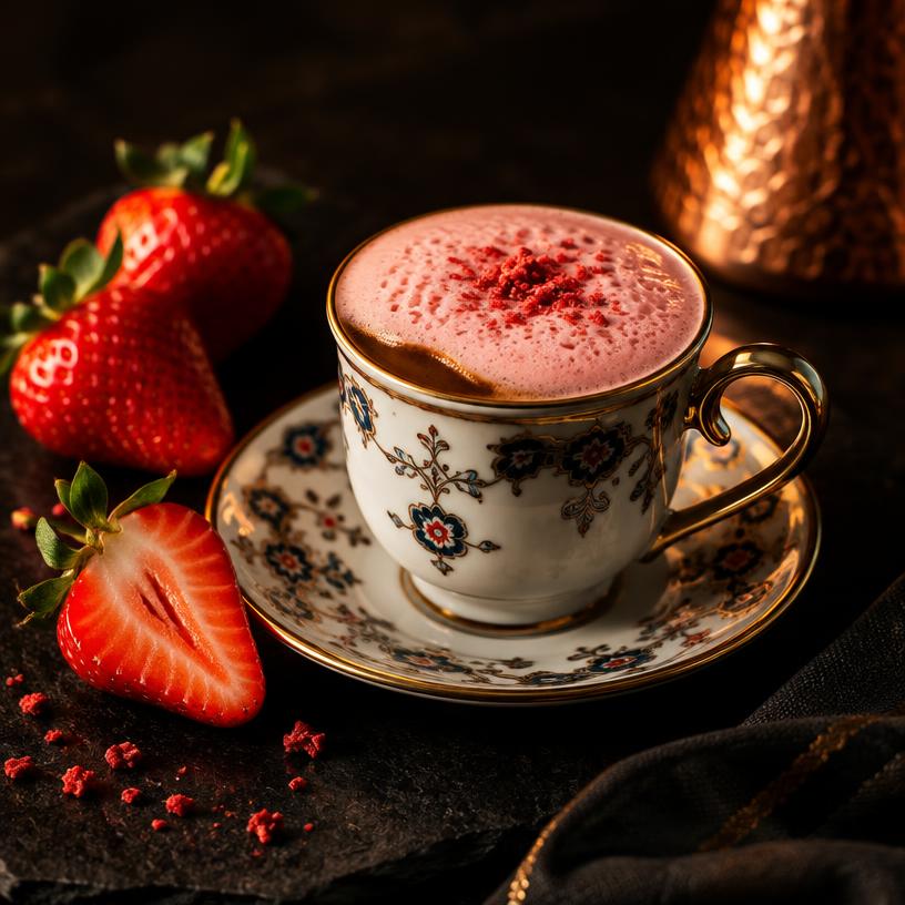 Original Charcoal-Roasted Turkish Coffee with Strawberry